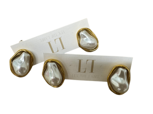 Lex the Label Faux Baroque Pearl Studs