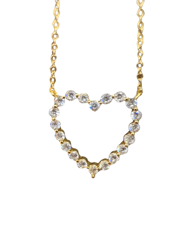 Lex the Label Pave’ Heart Necklace
