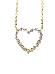 Lex the Label Pave’ Heart Necklace