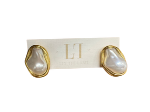 Lex the Label Faux Baroque Pearl Studs