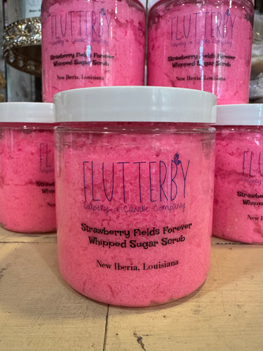Flutterby Strawberry Fields Forever Whipped Sugar Scrub