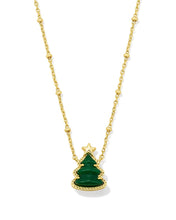 Load image into Gallery viewer, Kendra Scott Holiday Tree Gold Short Pendant Necklace