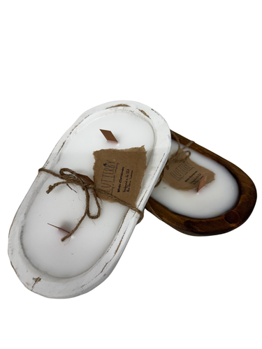 Flutterby White Christmas Deaux Bowl Candle