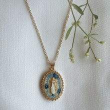 Load image into Gallery viewer, Mary in Blue China Handpainted Necklace