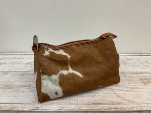 Cow Hide Mini Toiletry Bag