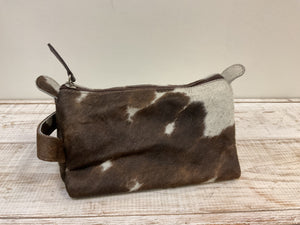 Cow Hide Mini Toiletry Bag