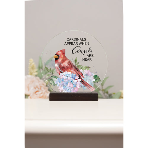 Cardinal Glass Plaque