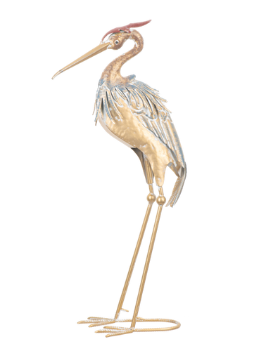 Distressed Crane Decor