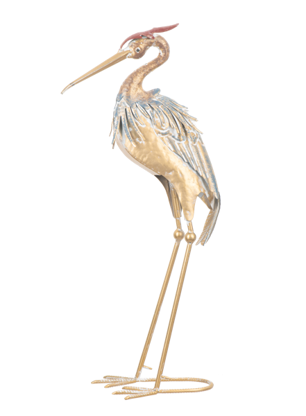 Distressed Crane Decor