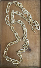 Load image into Gallery viewer, Gold Matte Textured Oval Link Necklace