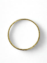 Load image into Gallery viewer, Gold Thin Hammered Bangle Bracelet