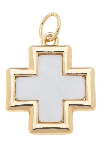 Mother of Pearl Cross Charm