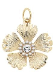 Rhinestone Flower Charm