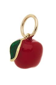 Apple Enamel Charm