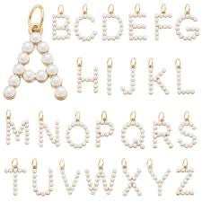 Pearl Initial Charms