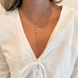 Lex the Label Blaire Bezel Lariat Necklace