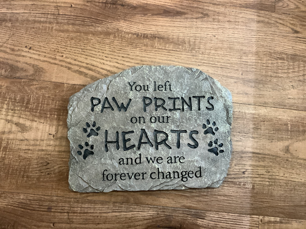 Paw Prints Garden Stone