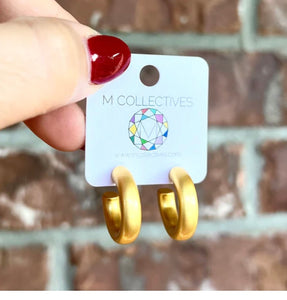 M Collectives Matte Gold Hoops
