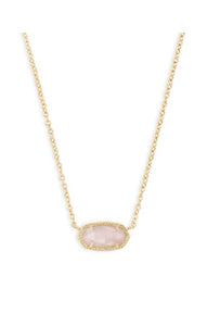 Elisa Short Pendant Gold Necklace