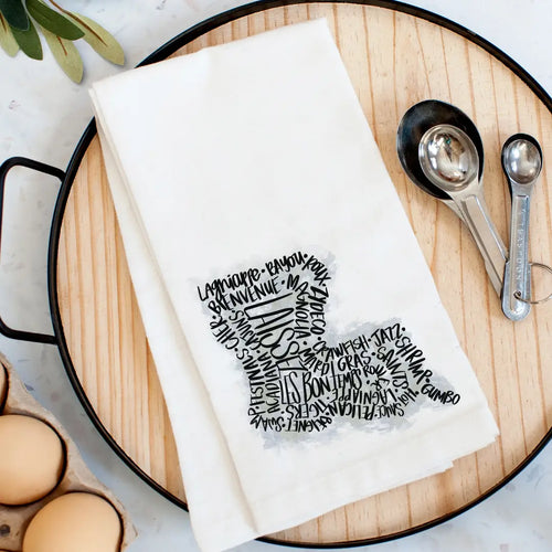 Louisiana Words Kitchen Towel