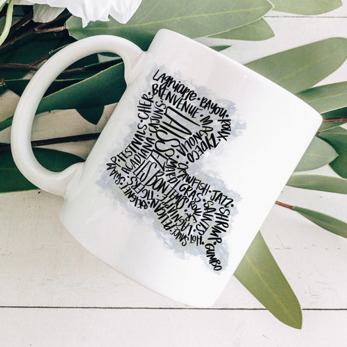 Louisiana Words Coffee Mug