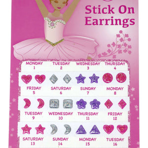 Ballerina Stick On Earrings