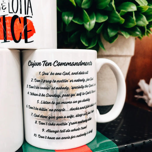 Cajun Ten Commandments Coffee Mug