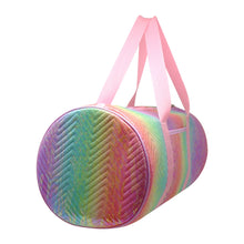 Load image into Gallery viewer, Unicorn Dreamer Quilted Rainbow Duffle Bag