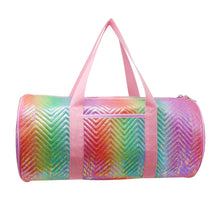 Load image into Gallery viewer, Unicorn Dreamer Quilted Rainbow Duffle Bag