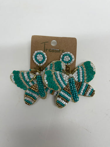 Butterfly Beaded Earrings