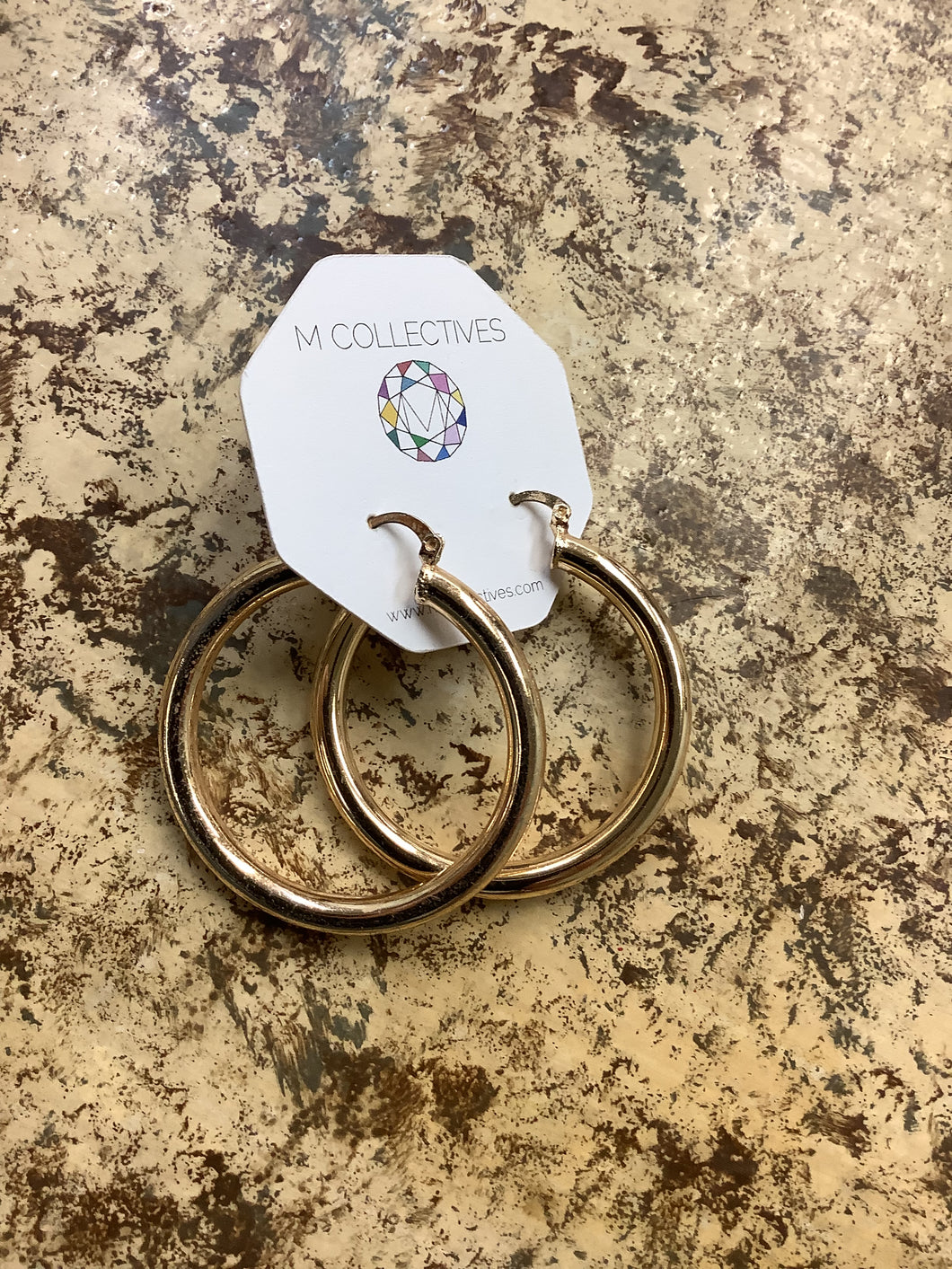M Collective Gold Hoop Earrings