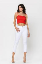 Load image into Gallery viewer, Jeans - Crop Frayed White Jean