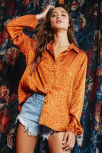 Load image into Gallery viewer, Night Owl Leopard Satin Top