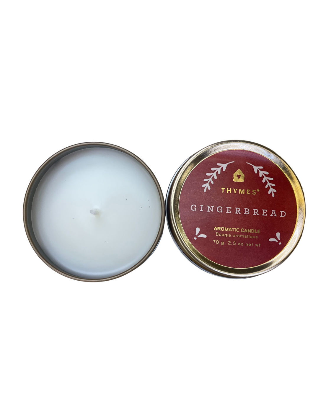 Thymes Gingerbread Tin Candle