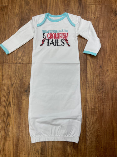 Crawfish Tails Baby Gown