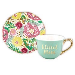 Blessed Mom Tea Cup & Saucer