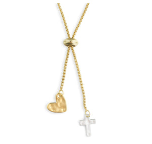 The Giving Necklace Heart and Cross