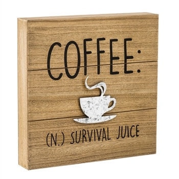 Coffee: Survival Juice Plaque