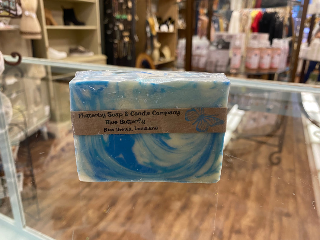 Flutterby Bar Soap: Blue Butterfly