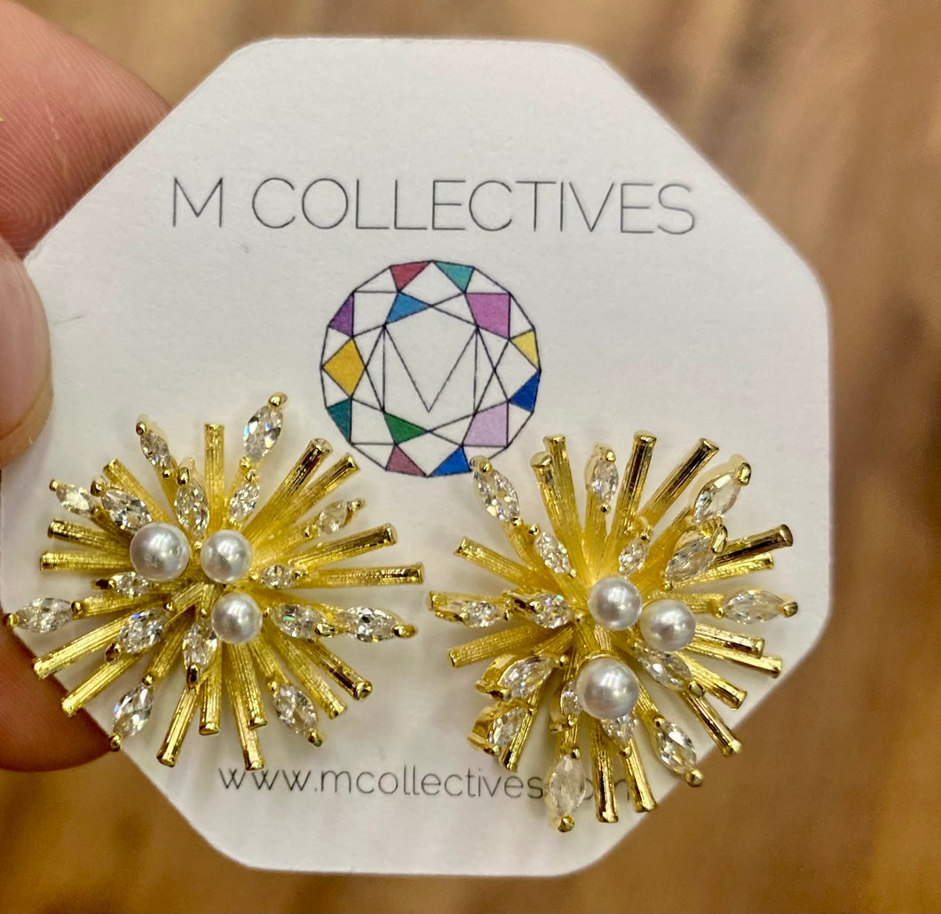 M. Collective Pearl Starburst Earrings
