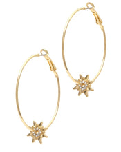 Load image into Gallery viewer, Metal Hoops with Star Studs