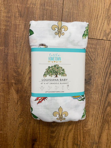 Louisiana Baby Swaddle Blanket