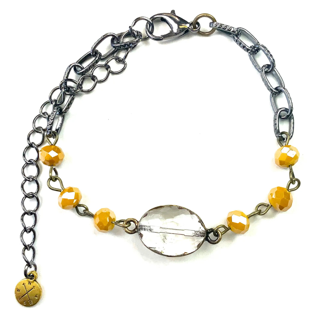 Yellow Chained Bracelet