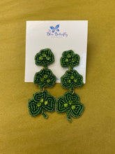 Load image into Gallery viewer, St. Patrick’s Day Beaded Earrings