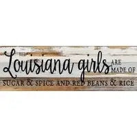 Louisiana Girls Wooden Wall Plaque