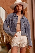 Load image into Gallery viewer, Denim and Rhinestones Jacket