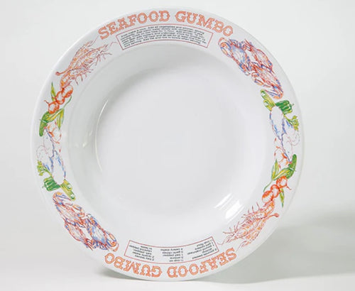 Rimmed Gumbo Recipe Bowl Sets of 4