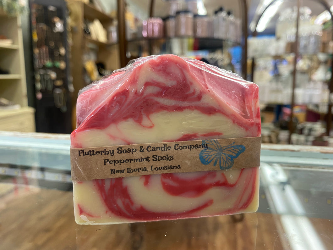 Flutterby Bar Soap Candy Cane